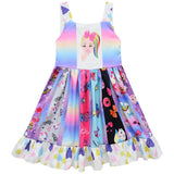Digital Print Sleeveless Princess Dress