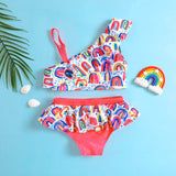 Rainbow Printing Swimsuit