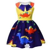 Digital Printing Cartoon Bow Vest Dress