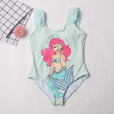 Cartoon Mermaid Princess Printed Swimsuit