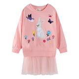 Long Sleeve Sweater Embroidered Patch Dress