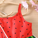 Watermelon Printing Splicing Dress