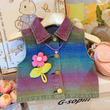 Gradient Vest Washed Soft Denim Skirt Two-Piece Set