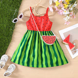 Watermelon Printing Splicing Dress