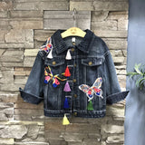 Butterfly Embroidery Denim Coat