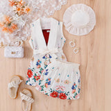 Sleeveless Printed Suit