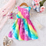 Cat Gradient Printing Dress
