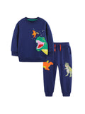 Dinosaur Embroidery Children's Sweatshirt Suit