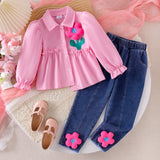 Pink Flower Shirt + Flower Trousers