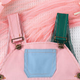 Baby Three Color Matching Pocket Suspender Shorts