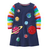 Comfortable Embroidered Patch Dress