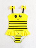 Little Bee Cute Girls Swimsuit