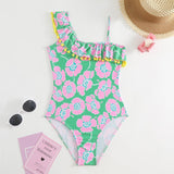 Ruffled Printed Swimsuit