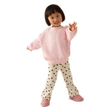 Girls Love Pattern Flared Legs