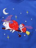 Halloween Cartoon Embroidered Sweatshirt
