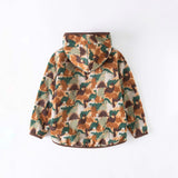 Camouflage Dinosaur Print Polar Fleece Jacket