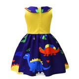 Digital Printing Cartoon Bow Vest Dress