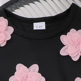 Pink Flower T-shirt + Skirt