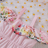 Spaghetti-Strap Floral Print Jumpsuit