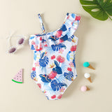 Girls' Floral One-Piece Swimsuit
