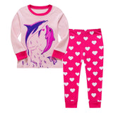 Cartoon Rainbow Unicorn Girls' Pajamas Homewear