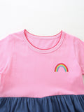 Children's Colorful Heart-Patterned Dress