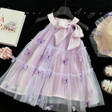 Butterfly Sleeveless Tulle Skirt
