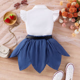 Strawberry Embroidered Shirt + Strawberry Skirt