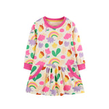 Cartoon Flower Print Dress