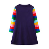 Pocket Embroidery Long Sleeve Dress