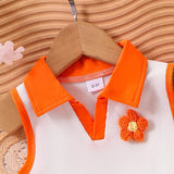 Sleeveless Flower Top + Lace Denim Shorts