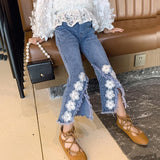 Flower Denim Trousers