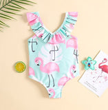 Cute Flamingo Print Swimsuit