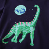 Luminous Dinosaur Printed Sweater