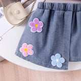 Cute Suspenders Top + Denim Skirt