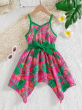 Plant Printing Slip Dress