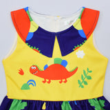 Digital Printing Cartoon Bow Vest Dress