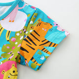 Girls' dress with cartoon animal print princess dress