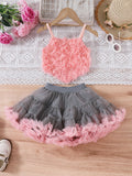 Flower Sling + Pink Tutu Skirt