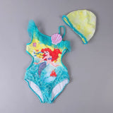 Girls' Mermaid Swimsuit + Swimming Cap