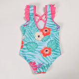 Printed Girls Cartoon Swimsuit