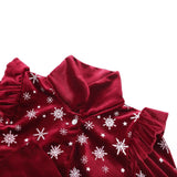 Christmas Sale-Children's Clothes Snowflake Flannel Dress
