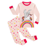 Cartoon Rainbow Unicorn Girls' Pajamas Homewear