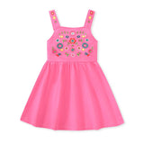 Multi-Color Optional-Cute Embroidered Flowers Dress