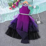 Mesh Large Skirt Jumpsuit