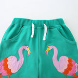 Children's Embroidered Patch Casual Shorts