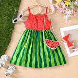 Watermelon Printing Splicing Dress