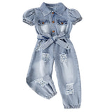 Short-Sleeved One-Piece Trousers