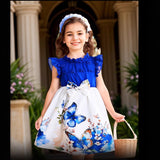 Butterfly Print Sleeveless Dress