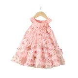 Girls' Petals Princess Mesh Dress